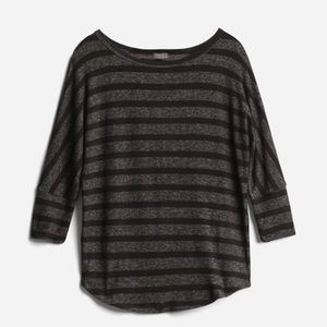 Black and grey knot top